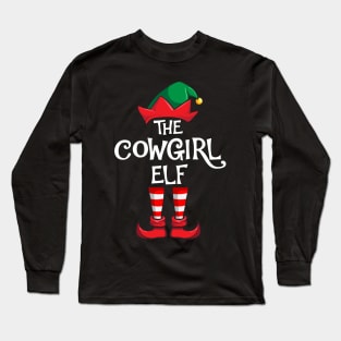 Cowgirl Elf Matching Family Christmas Long Sleeve T-Shirt